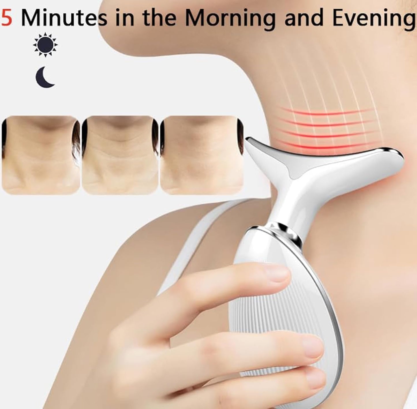 LED Facial Massager Face And Neck Lift Device Anti-Aging Skin Tightening Tool