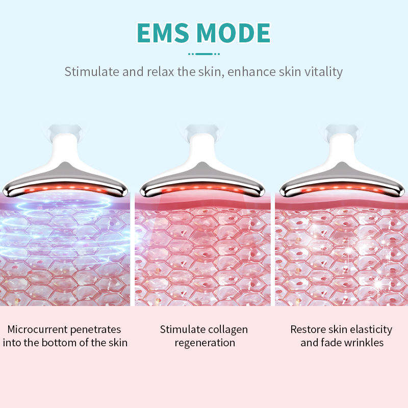 LED Facial Massager Face And Neck Lift Device Anti-Aging Skin Tightening Tool