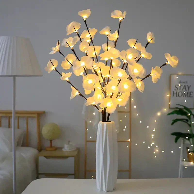 LED-lyskæde med grene, varm hvid, 120 LED'er, batteridrevet, dekorativ