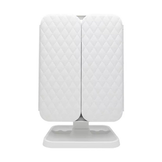 LED Makeup Mirror with Magnification Adjustable Light Storage Organizer
