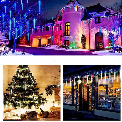 LED Meteor Shower Lights Waterproof Falling Rain Christmas Decoration