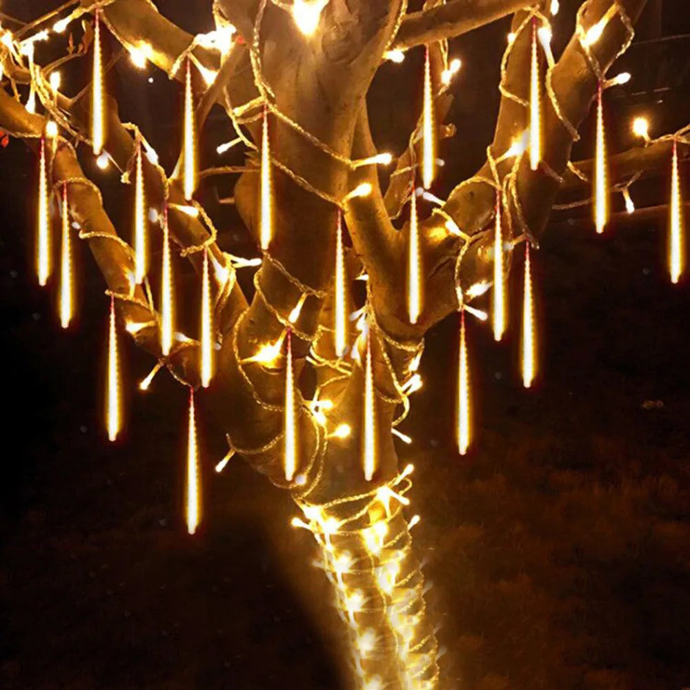 LED Meteor Shower Lights Waterproof Falling Rain Christmas Decoration