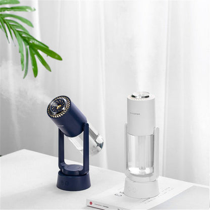 LED Mist Lamp Humidifier Modern Cylindrical Night Light with Built In Air Humidifier Function