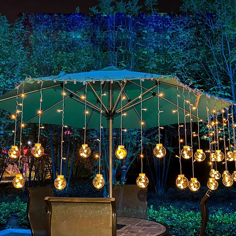 LED Outdoor Garden String Lights Waterproof Ambient Lighting for Garden Patio and Balcony
