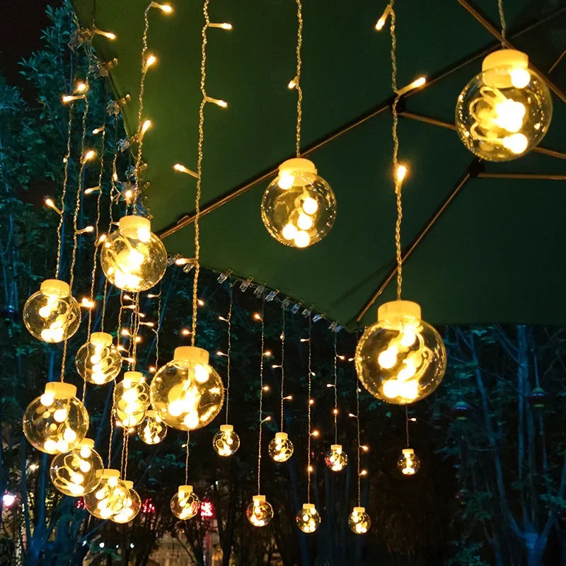 LED Outdoor Garden String Lights Waterproof Ambient Lighting for Garden Patio and Balcony