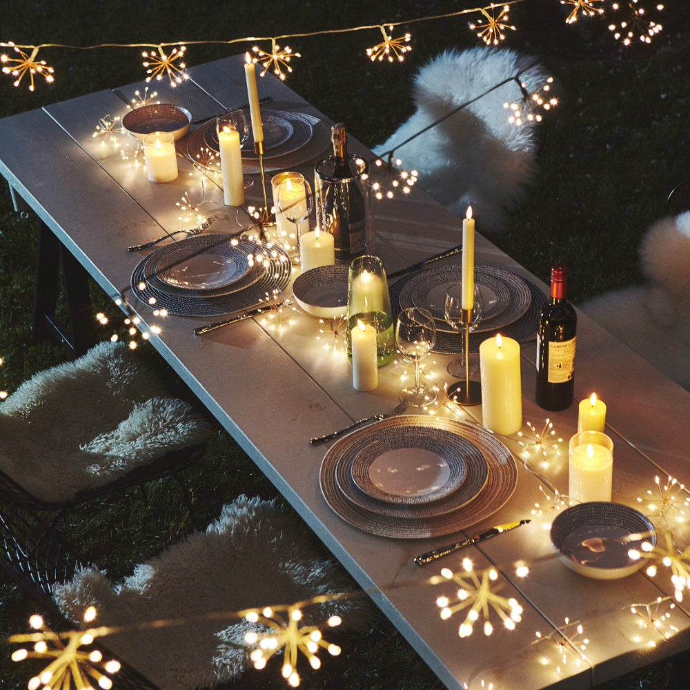 LED Starburst Fairy Lights Warm White 1500 LED Indoor Outdoor String