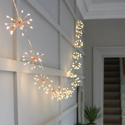 LED Starburst Fairy Lights Warm White 1500 LED Indoor Outdoor String
