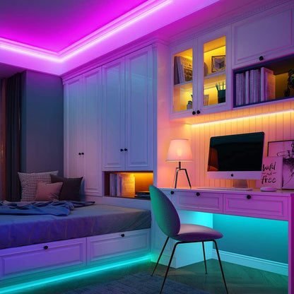 Striscia LED impermeabile con cambio colore, telecomando, flessibile, 5m, illuminazione d'atmosfera