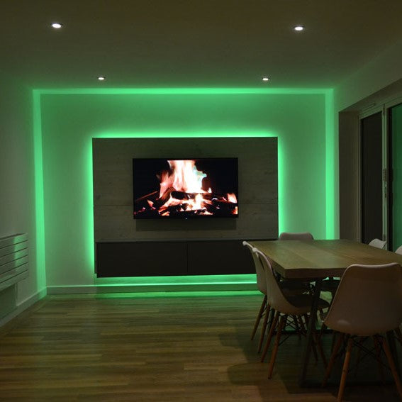 Striscia LED impermeabile con cambio colore, telecomando, flessibile, 5m, illuminazione d'atmosfera