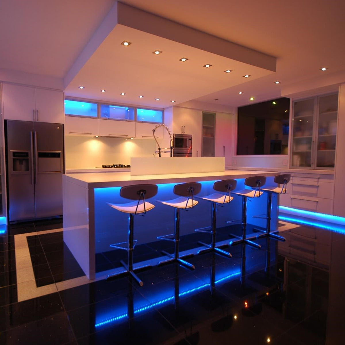 Striscia LED impermeabile con cambio colore, telecomando, flessibile, 5m, illuminazione d'atmosfera