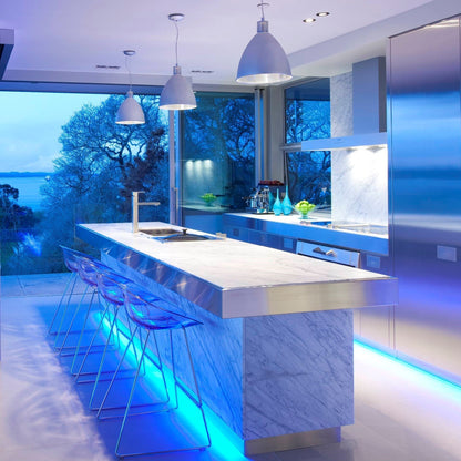Striscia LED impermeabile con cambio colore, telecomando, flessibile, 5m, illuminazione d'atmosfera