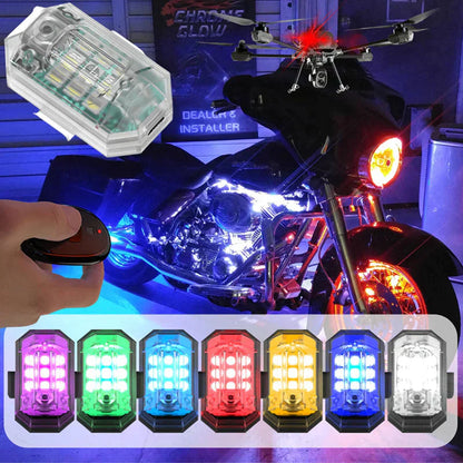 LED Strobe Safety Lights with Remote Control Multi Colour Waterproof Warning Lights