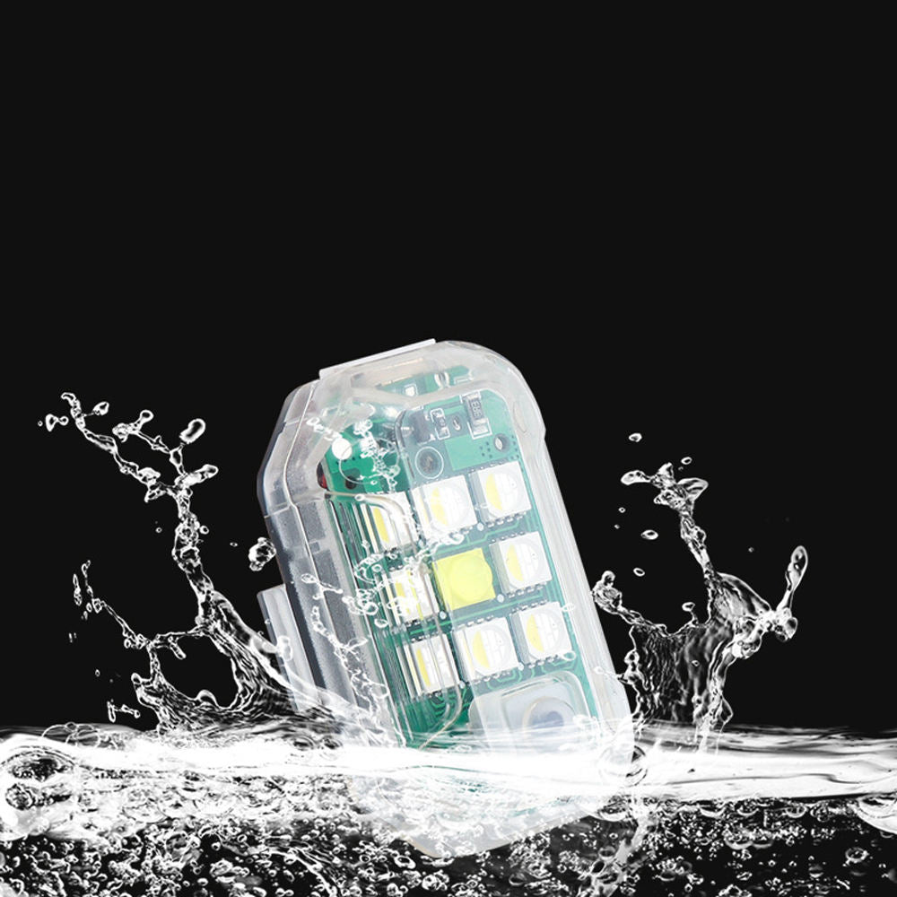 LED Vehicle Strobe Lights Remote USB Rechargeable Warning Flashers
