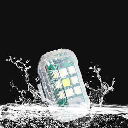 LED Vehicle Strobe Lights Remote USB Rechargeable Warning Flashers
