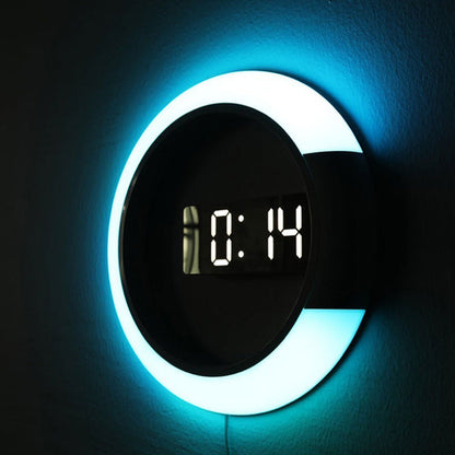 LED Wall Clock with Remote Control Decorative Digital Wall Clock Modern LED Display
