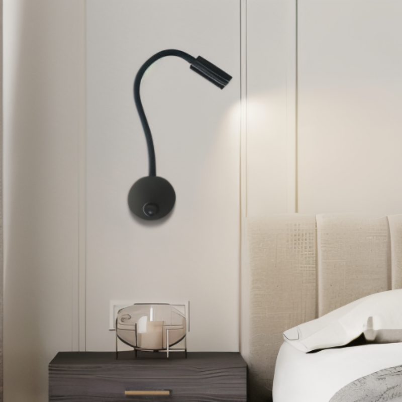 LED Wall Light Flexible Gooseneck 360-Degree Adjustable Bedside Lamp