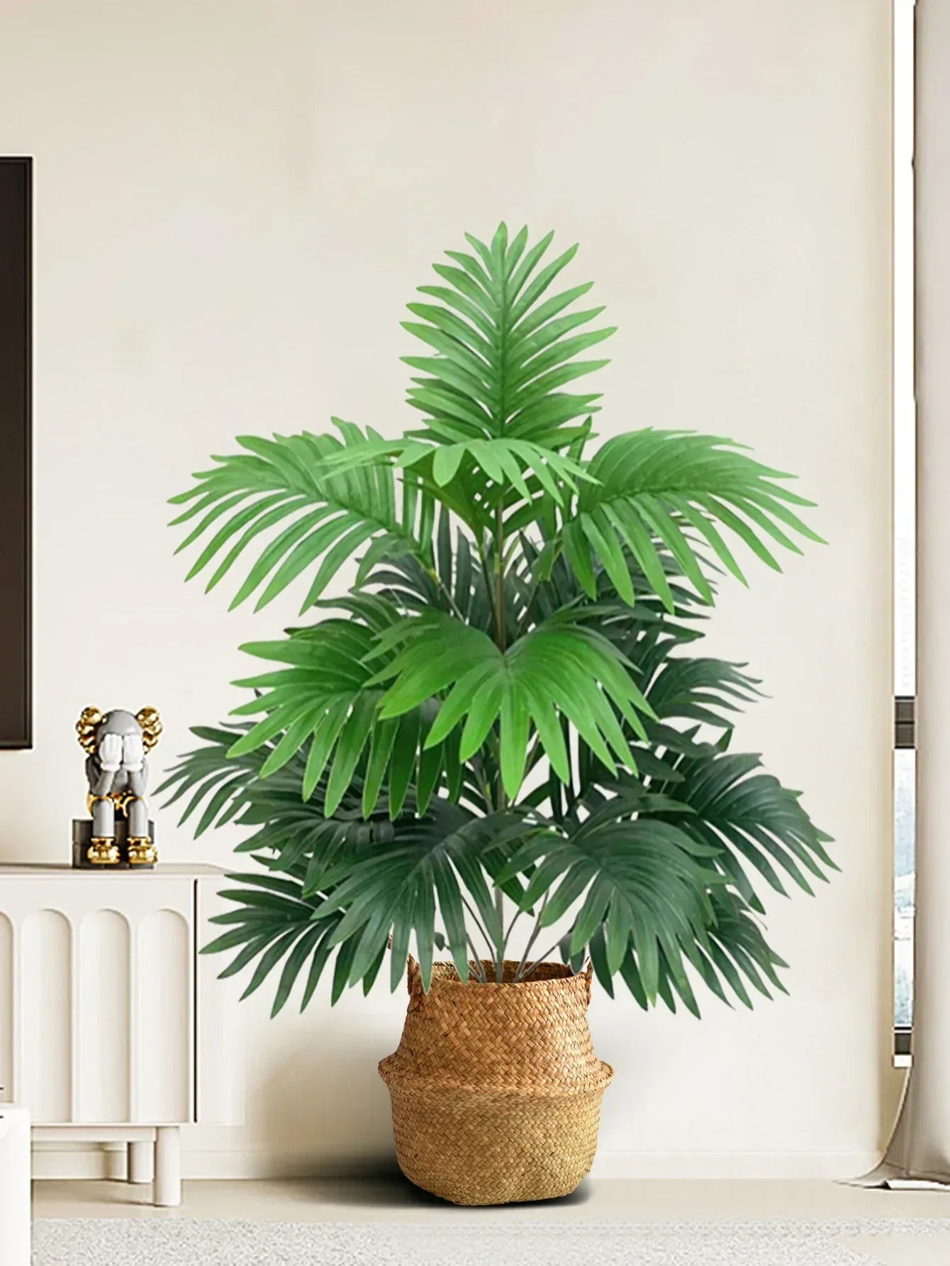 Large Artificial Tropical Leaf Plant with Lush Green Foliage