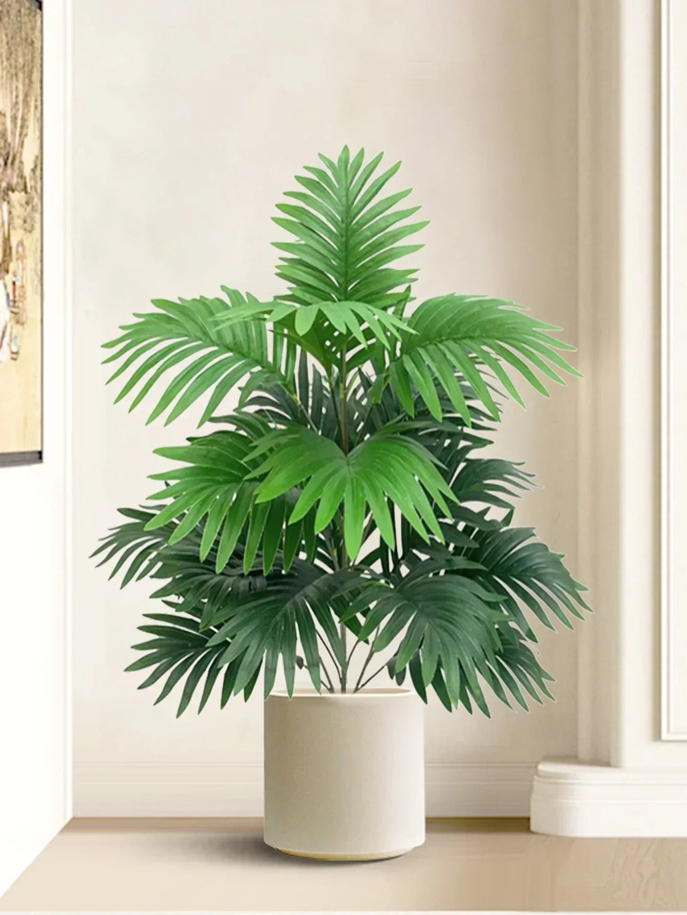 Large Artificial Tropical Leaf Plant with Lush Green Foliage