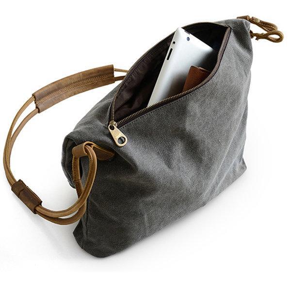 Large Capacity Crossbody Shoulder Bag Smooth Zip Adjustable Strap Everyday Handbag