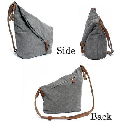 Large Capacity Crossbody Shoulder Bag Smooth Zip Adjustable Strap Everyday Handbag