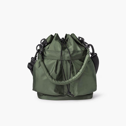 Large Capacity Drawstring Crossbody Shoulder Bag Multi Pocket Casual Messenger Bag Adjustable Strap