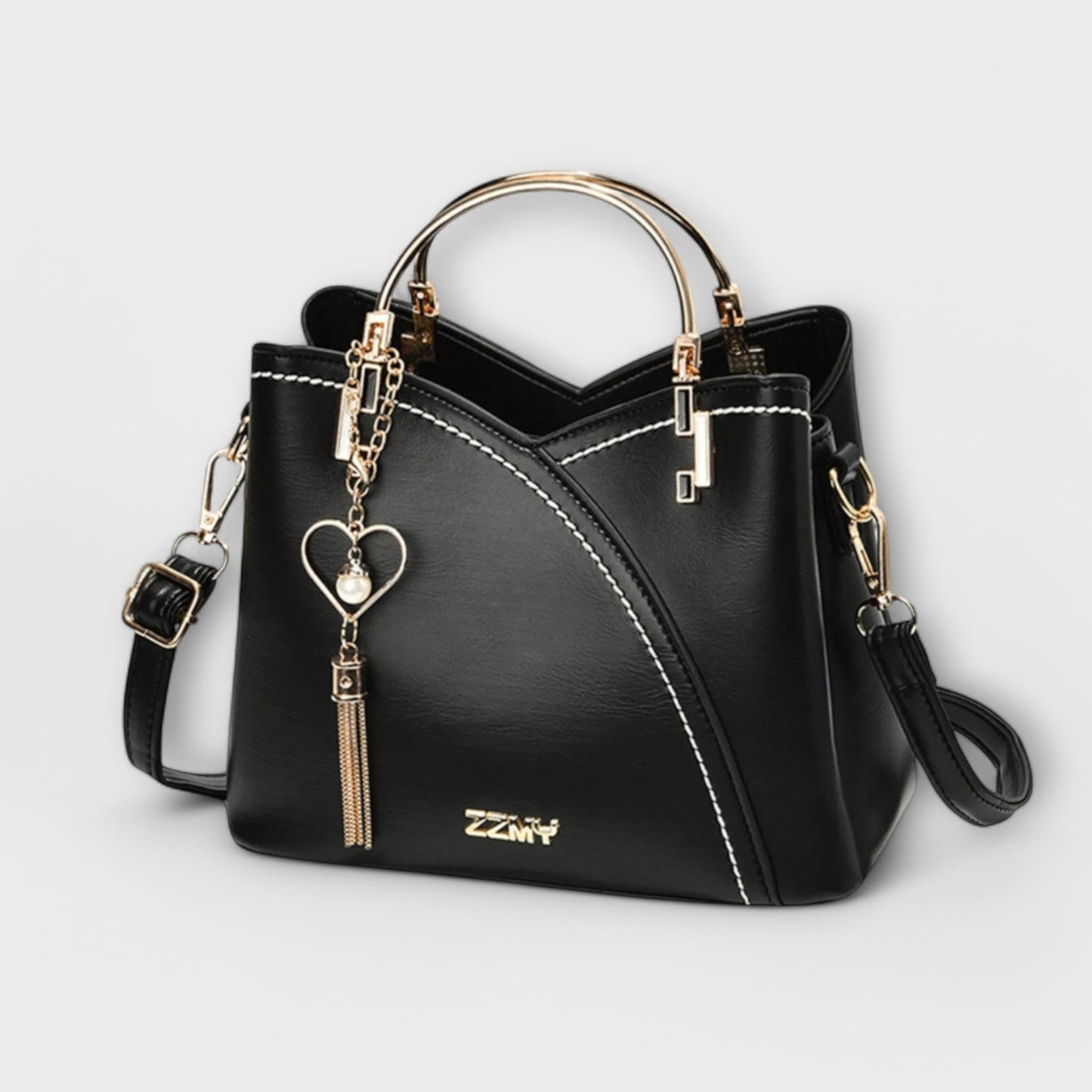 Large Capacity Women’s Handbag with Secure Zipper Closure and Adjustable Shoulder Strap