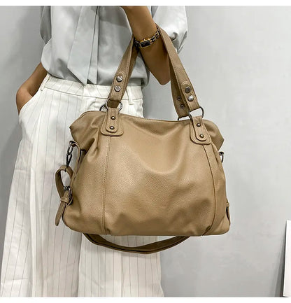 Large Tote Shoulder Bag for Women Stylish Everyday Handbag with Organized Compartments