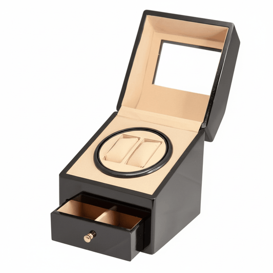Larvento – Automatic Watch Winder with Dual Storage and Top Display Window