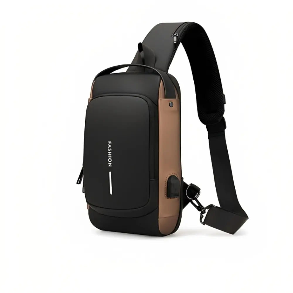 Larvento – Men’s Waterproof Anti-Theft Crossbody Bag with USB Charging Port