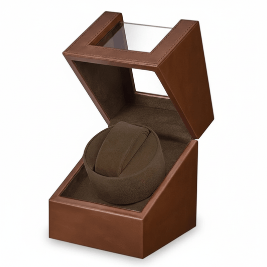 Larvento – Single Automatic Watch Winder with PU Leather Display Case