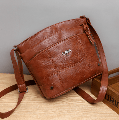 Larvento – Vintage Leather Shoulder Bag with Adjustable Strap