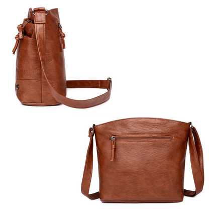 Larvento – Vintage Leather Shoulder Bag with Adjustable Strap