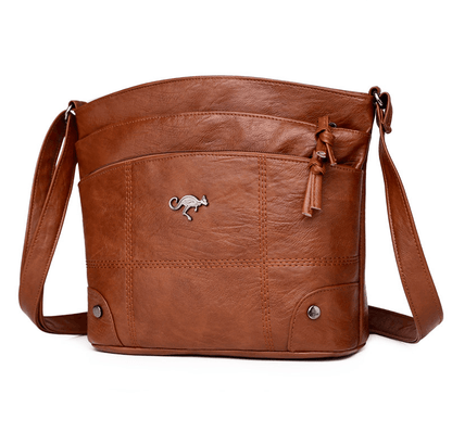 Larvento – Vintage Leather Shoulder Bag with Adjustable Strap