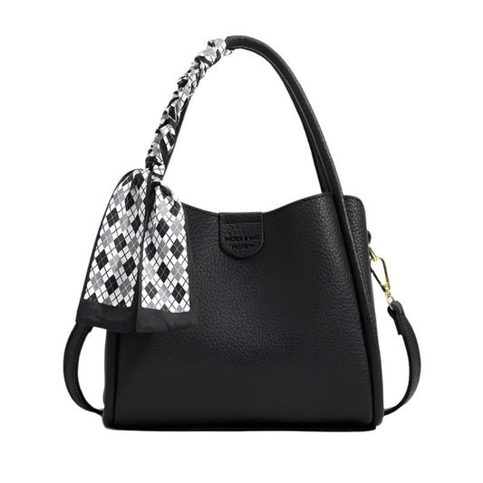 Larvento – Women’s Lychee Texture PU Leather Crossbody Handbag