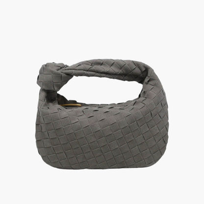 Larvento – Women’s Mini Suede Shoulder Bag with Woven Knot Design