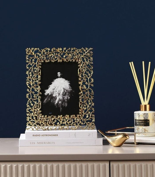 Leaf Design Photo Frame Decorative Table Picture Frame Home Office Desk Frame