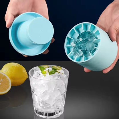 Lidded Silicone Ice Cube Tray with Stackable Design