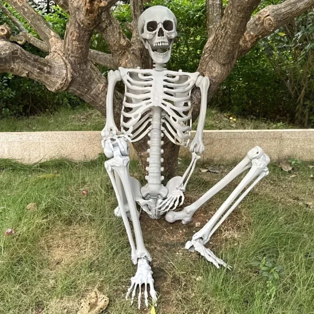 Life Size Skeleton Halloween Decoration Movable Figure Outdoor Party Display