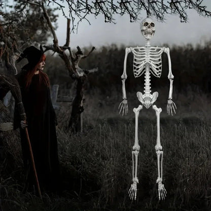 Life Size Skeleton Halloween Decoration Movable Figure Outdoor Party Display