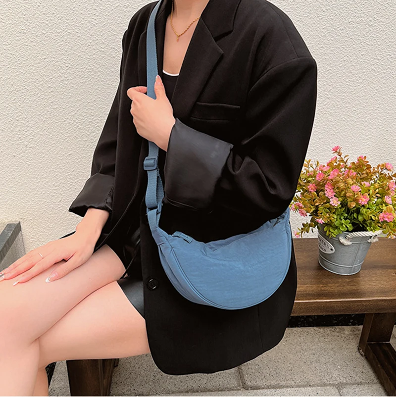 Lightweight Crossbody Shoulder Bag with Adjustable Strap Multi Pocket Everyday Travel Handbag
