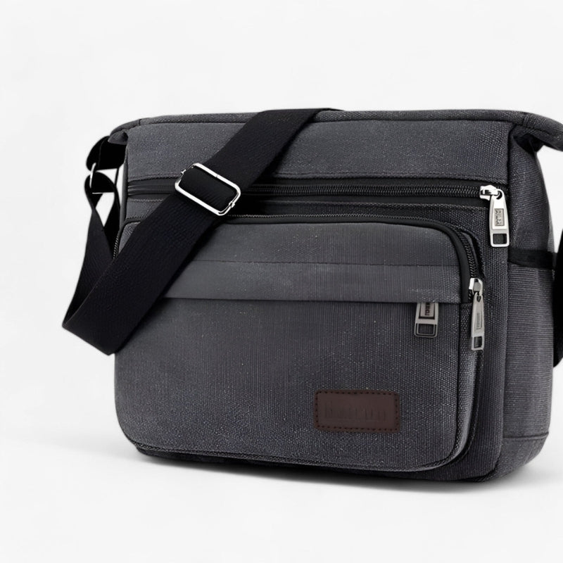 Lightweight Crossbody Shoulder Bag with Multiple Pockets and Adjustable Strap