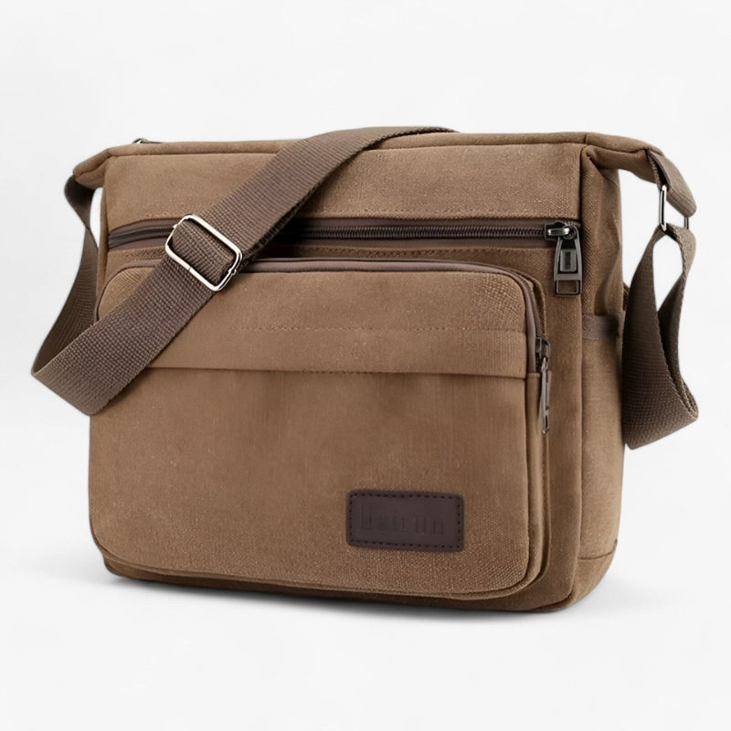 Lightweight Crossbody Shoulder Bag with Multiple Pockets and Adjustable Strap