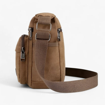 Lightweight Crossbody Shoulder Bag with Multiple Pockets and Adjustable Strap
