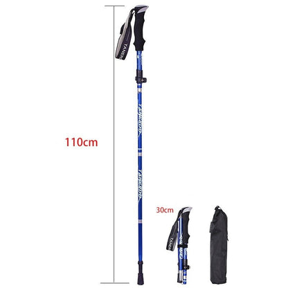 Lightweight Hiking Poles Adjustable Foldable Walking Trekking Support Quick Lock Grip