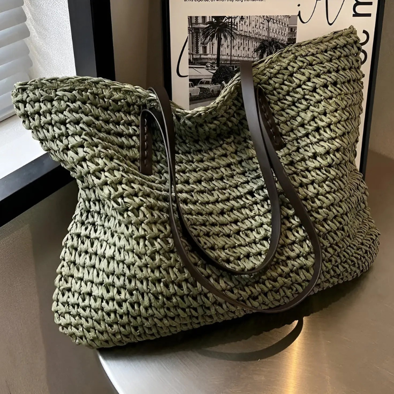 Lightweight Large Capacity Shoulder Tote Bag with Long Handles for Everyday Use
