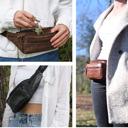 Lightweight Waist Bag Crossbody Belt Bag with Adjustable Strap and Multi Pocket Design