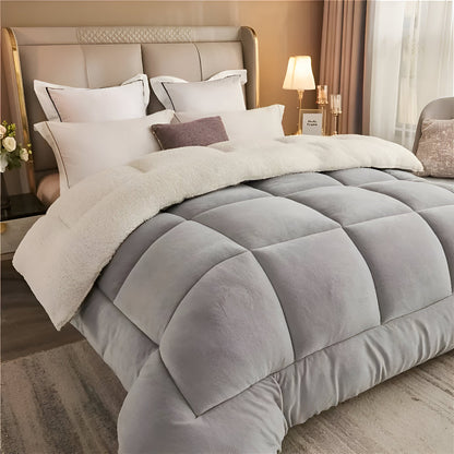 Luxury Fleece Comforter All Season Soft Bedding