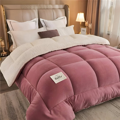Luxury Fleece Comforter All Season Soft Bedding