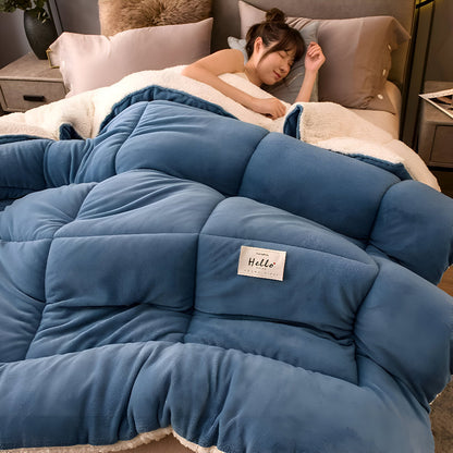 Luxury Fleece Comforter All Season Soft Bedding