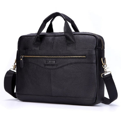 Luxury Leather Laptop Bag Stylish Business Briefcase for 15 Inch Laptops